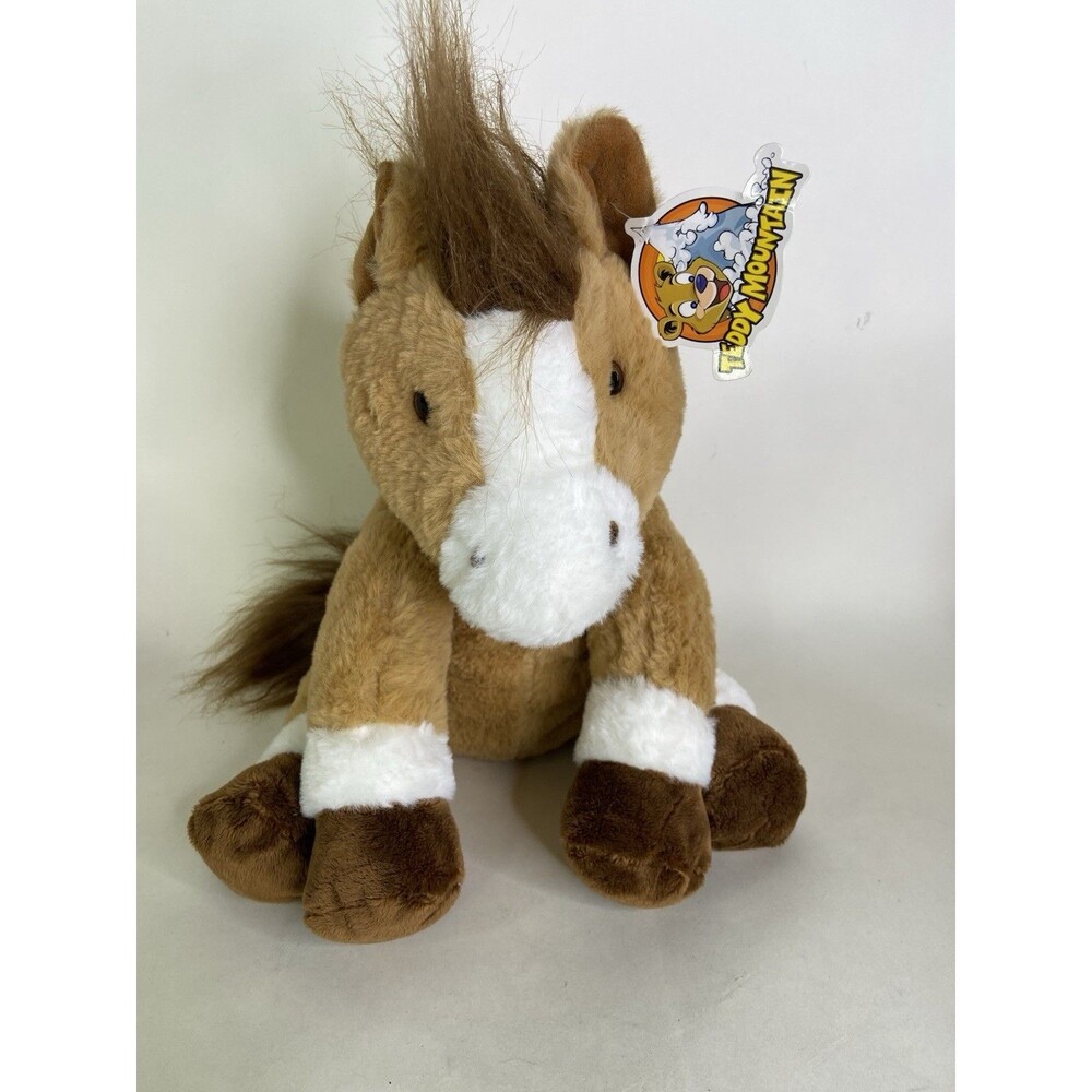 Teddy Mountain Horse Brown Sugar Plush Stuffed Animal Toy New